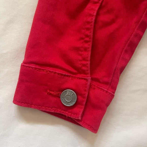 KUT Jean jacket in poppy. Like new. Super fun! - Picture 2 of 9